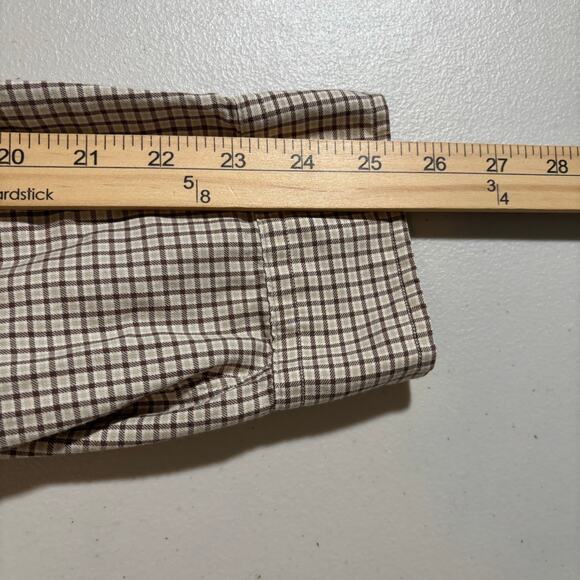 Ralph Lauren Blake Men's Size XXL Brown Windowpane Long Sleeve Button Down Shirt - Picture 8 of 11